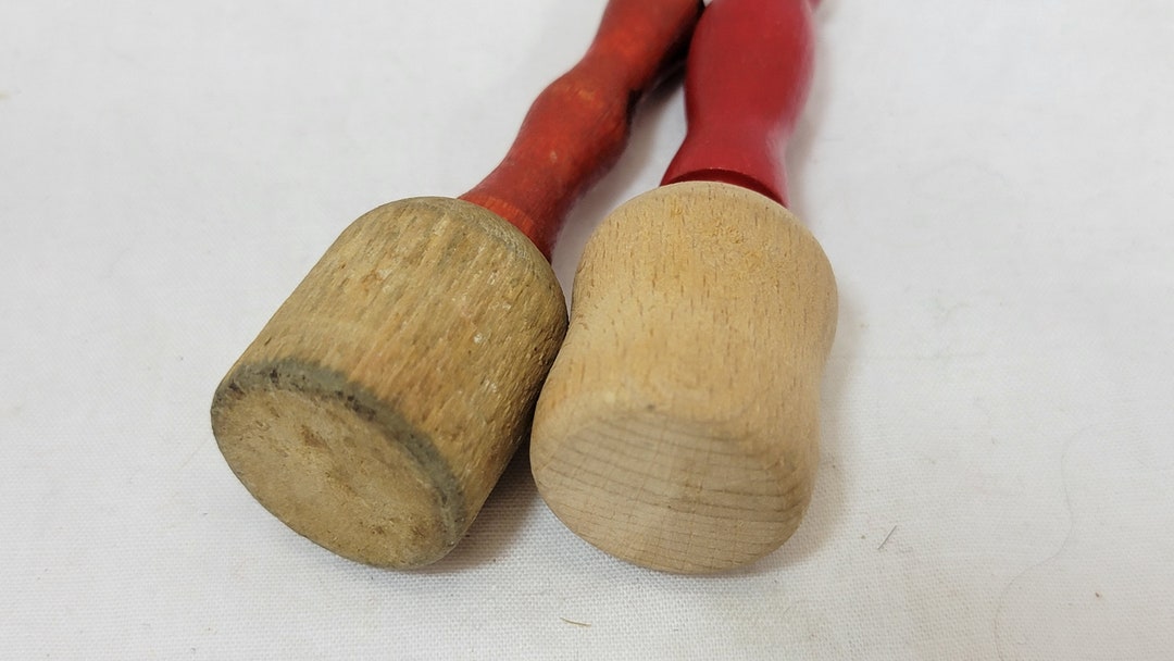Vintage Miniature Wood Potato Masher Red Handle Etsy