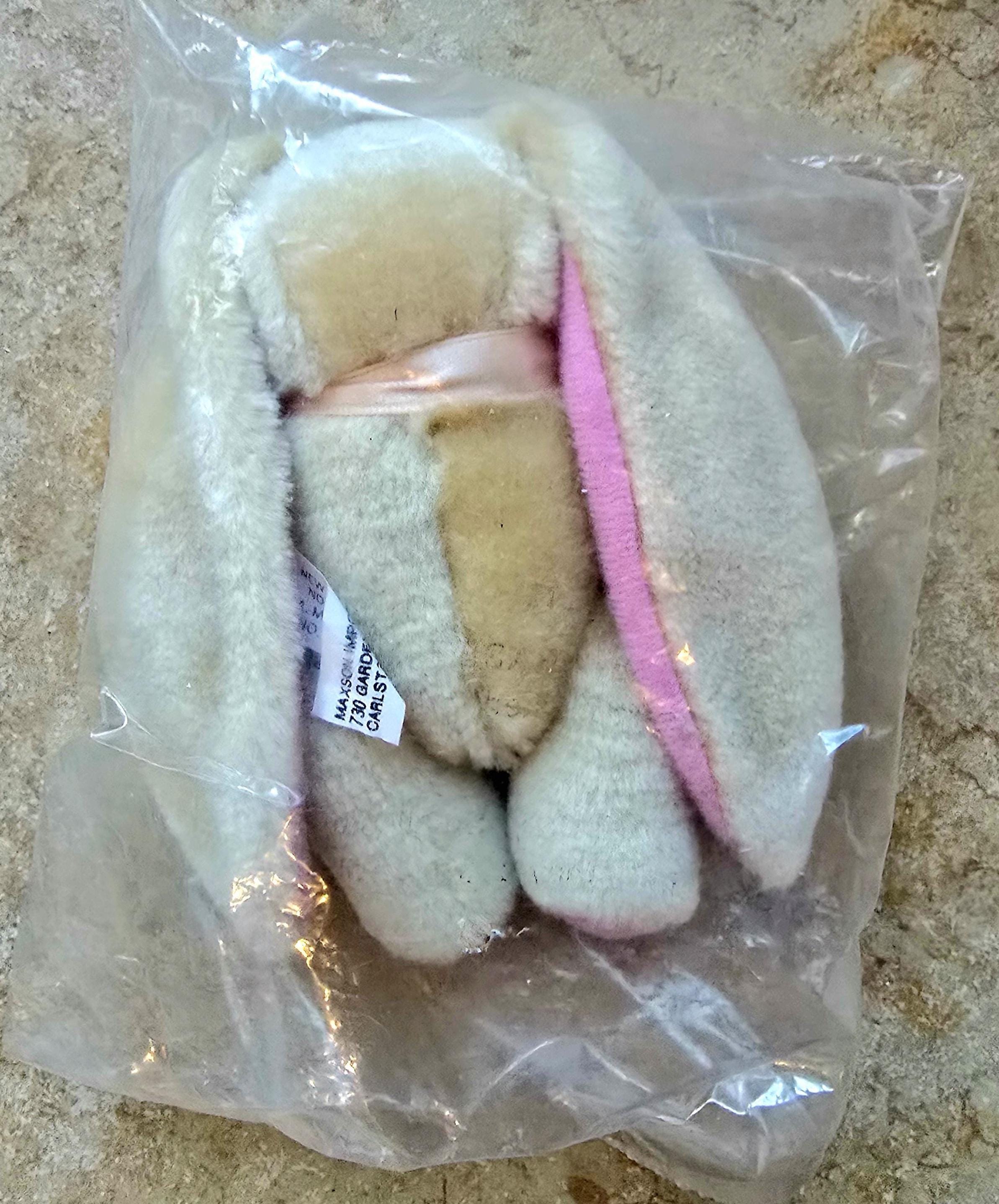 Plush Long-eared Rabbit, Beige Bunny With VERY Long Ears NOS in ...