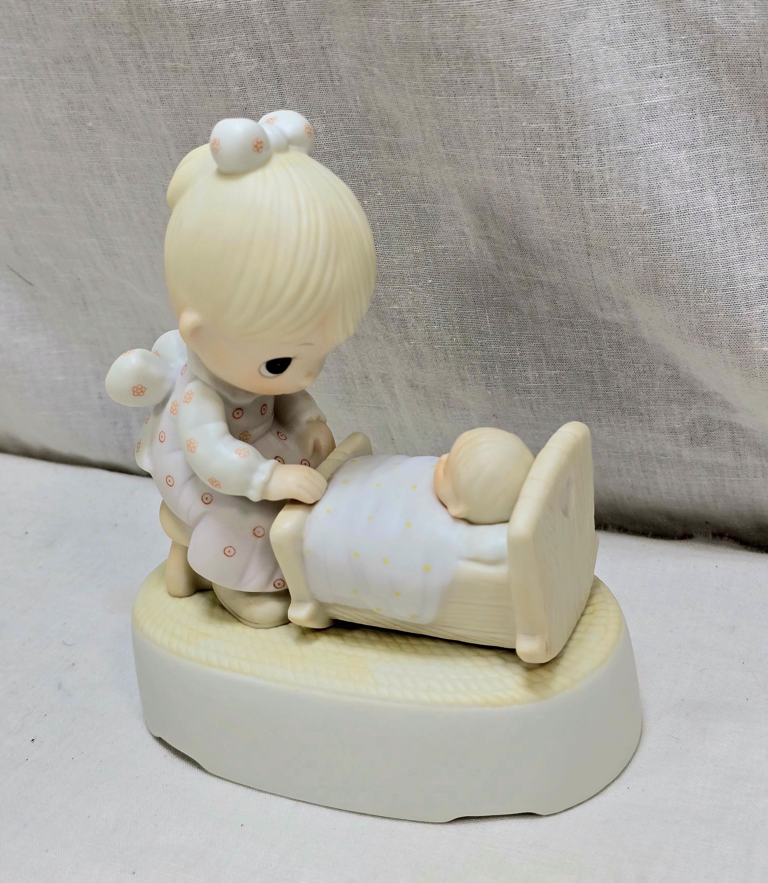 Precious Moments Music Box: Mozart's Lullaby, 1980s Enesco