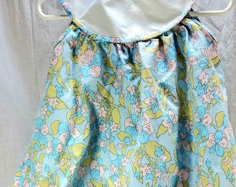 Baby Girl Dress, White Yoke with Pastel Color Flower Print, 12 Months?