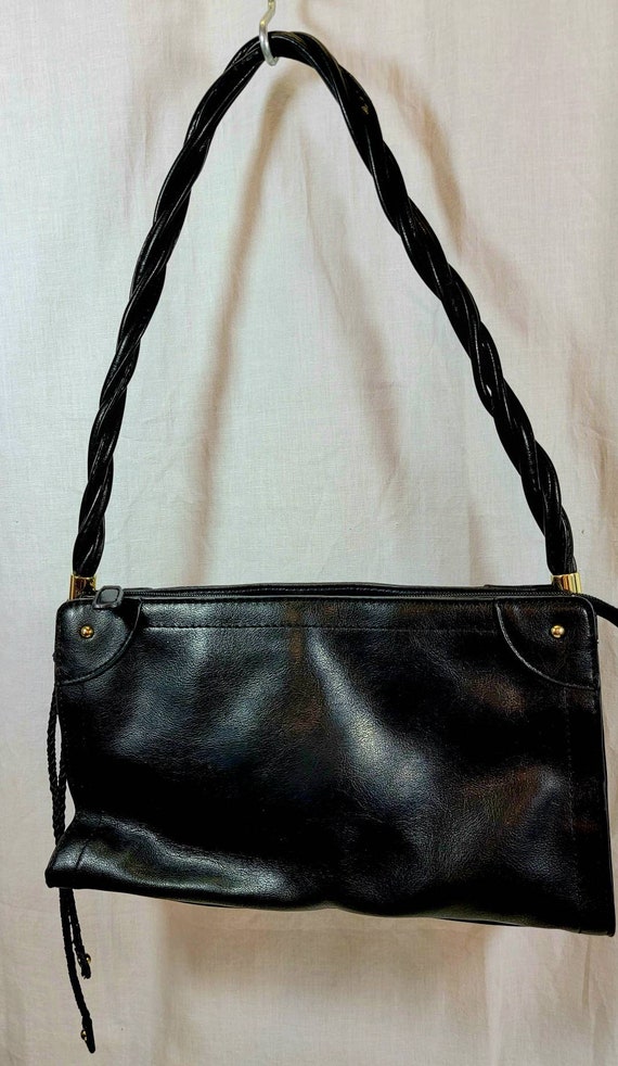Vintage Genuine FOSSIL Leather Handbag Tote Shoulderbag Black in Excellent  Condition - Etsy