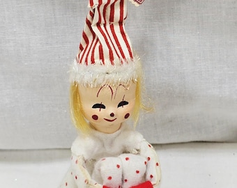 Weihnachten Clown Elf Ornament Polka Dots und Streifen