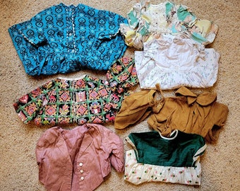 Large Lot of Mid Century Doll Clothes, Mostly Hand Made