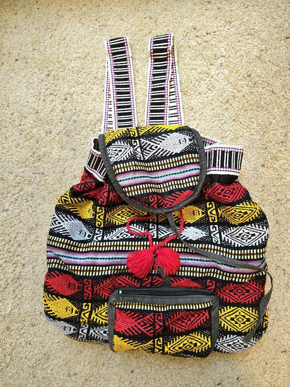 Mexican Backpack, Beach Bag, Hippie, Baja Backpack, Ethnic  display picture 1