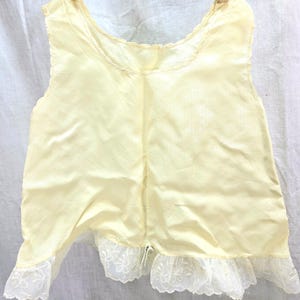 Vintage Creamy White Nylon Baby Girl Slip, Mid Century Toddler Petticoat With Lace