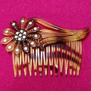 Antique Tortoise Shell Hair Comb - Etsy display picture 1