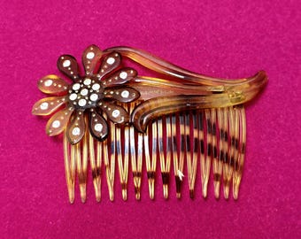 Antique Hair Comb Lot of 4 Fabulous Vintage Lot 4 Hairs Combs Combs 1980 Carved Frame  main image 4