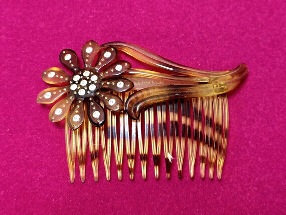 Hair Comb Vintage Victorian Style Faux Tortoise Shell - Etsy display picture 3