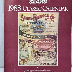 Sears 1988 Classic Calendar Sears Roebuck
