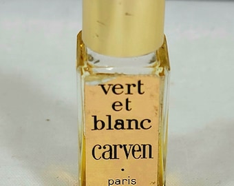 Vintage Carven Vert et Blanc Parfum Perfume 1/6 oz with Original Box