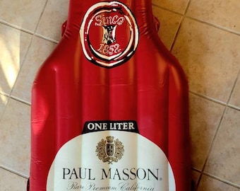 Vintage Paul Masson Wine Bottle Shaped Pool Float