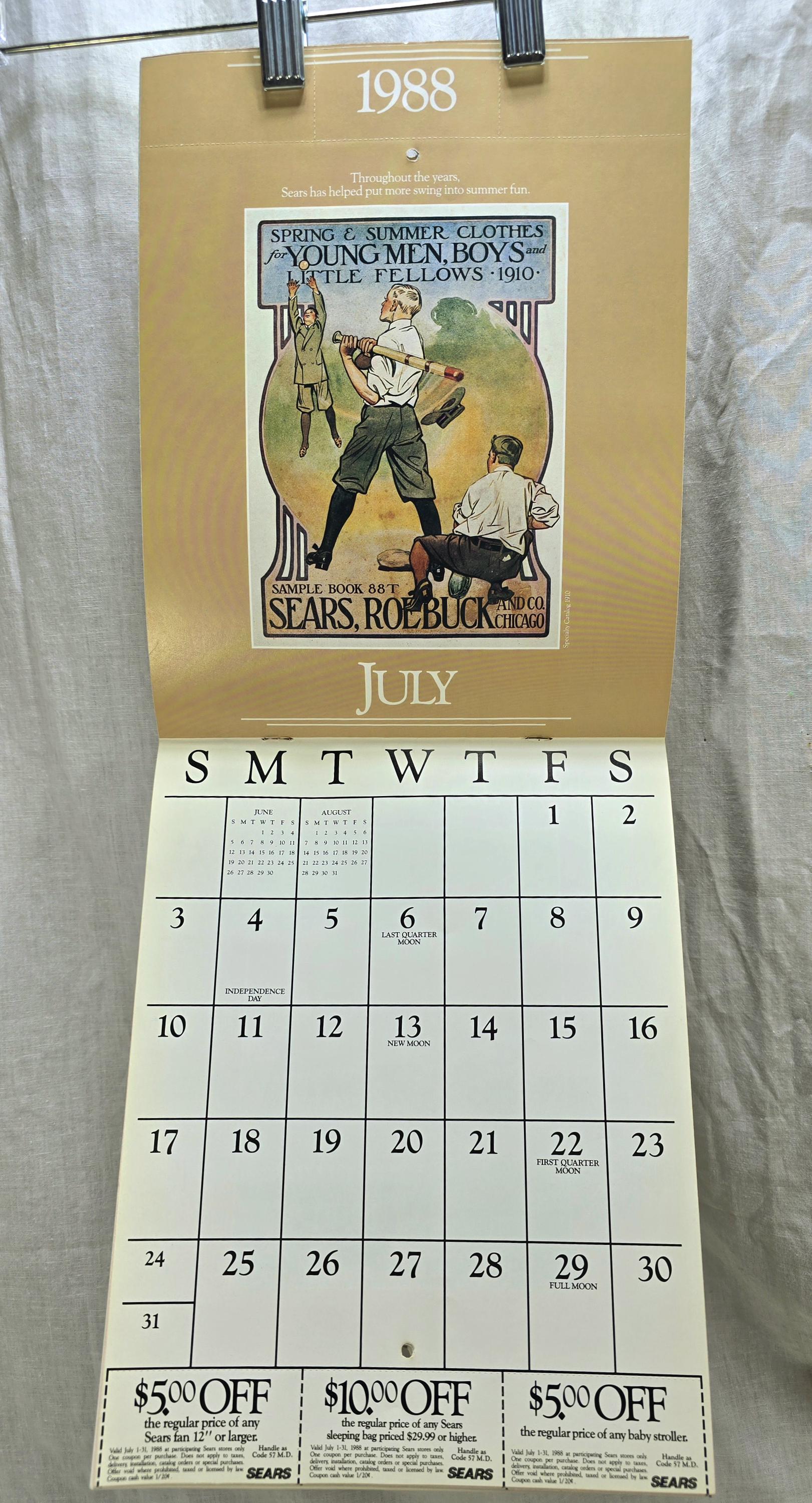 Sears 1988 Classic Calendar Sears Roebuck - Etsy