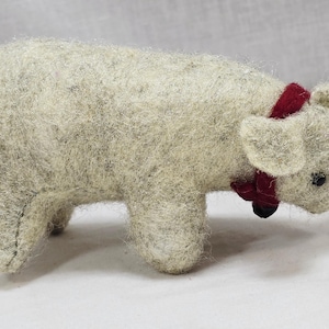 Felted Wool Sheep Figurine, 4-1/2&quot;