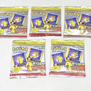 Pokemon Action Flipz Premier Edition 5 Sealed Packs, 1999 - Etsy