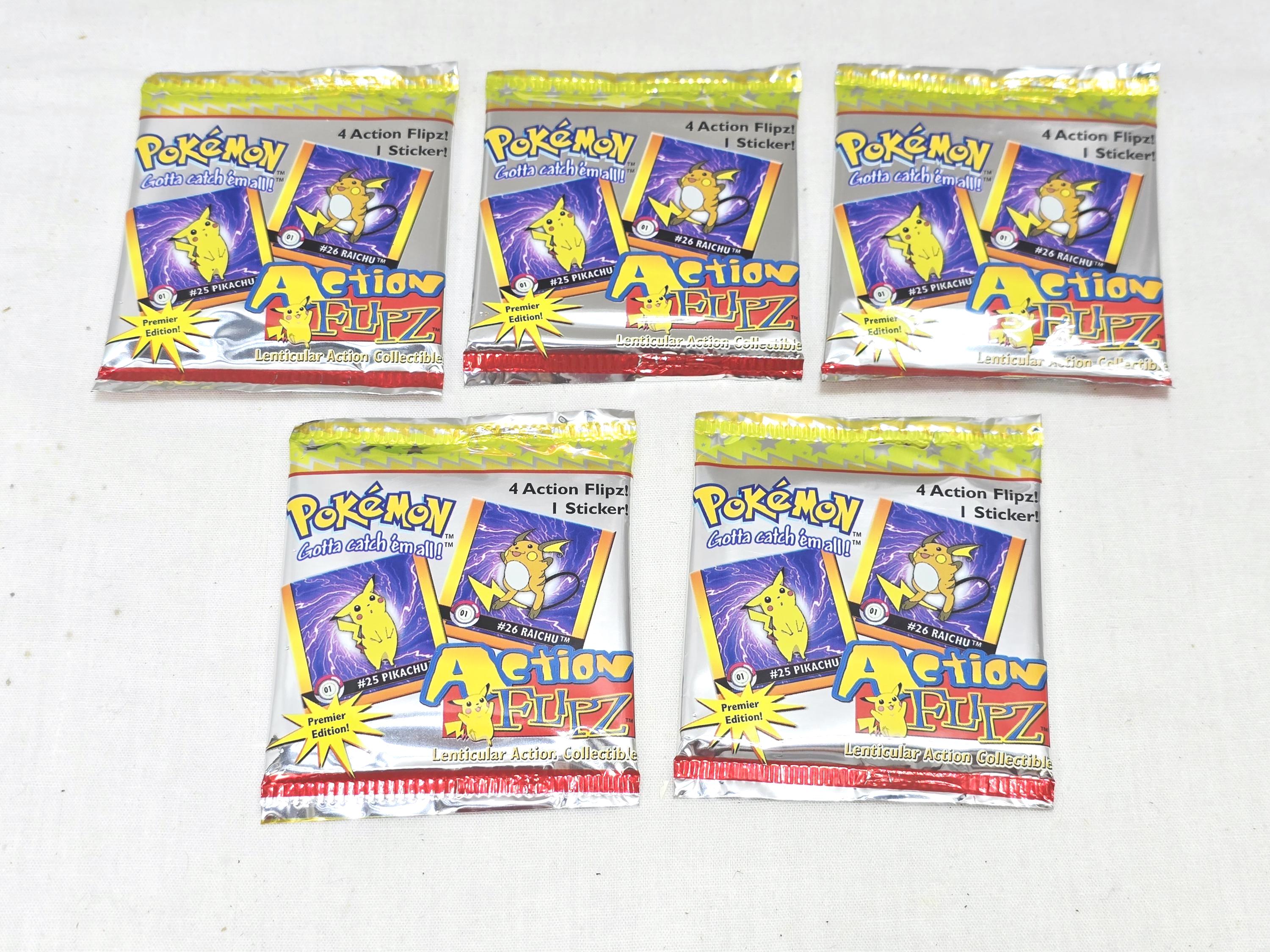 Pokemon Action Flipz Premier Edition 5 Sealed Packs, 1999 - Etsy