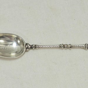 Souvenir of Italy Sugar Spoon, Vintage Silver Switzerland? Spoon
