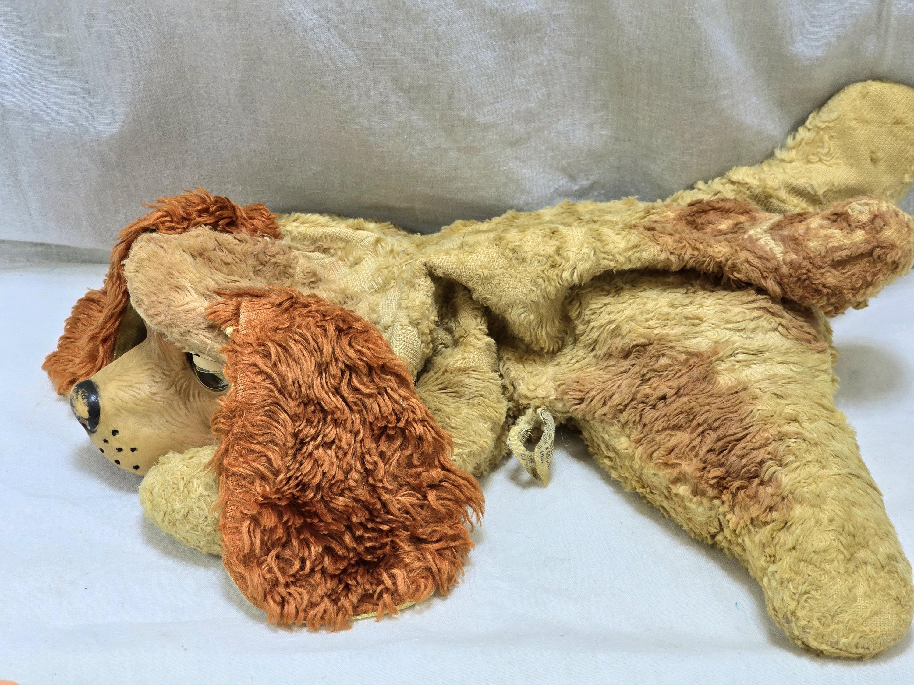 Vintage 1954 Gund Rubber Face Regal Beagle Stuffed Plush Dog 15