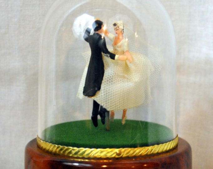 Vintage Reuge Swiss Ballerina Music Box Wedding Bride & Groom Wedding ...