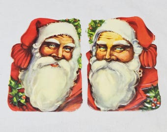 ヴィンテージクリスマスダイカットビクトリア朝スタイルのサンタ
