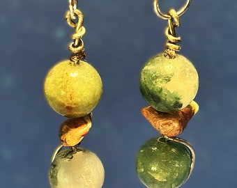 Mossy Agate Earings