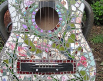 ギター Mosaic China Cat Sunflower Mosaic Guitar by Emily Dwan — EMILY DWAN