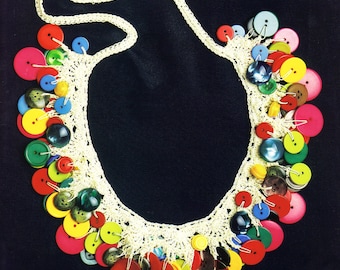 Colorful Button Necklace - PATTERN / INSTRUCTIONS