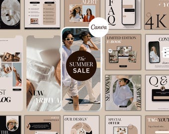 Plantillas minimalistas neutrales para Instagram / Diseños de redes sociales de Canva