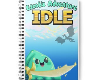 Bloob's Adventure Idle notebook | Wirobound Softcover A5