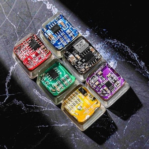 Eco-Friendly Artisan Keycap Set, Recycled Circuit Board Resin for MX Cherry Switch Mechanical Keyboards, Gift For Him, Christmas Gift