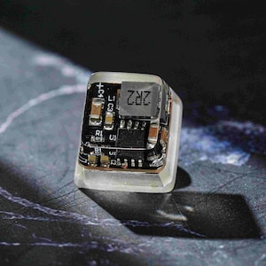 1u Black Recycled Real MainBoard Circuit Board Keycap, Artisan Resin Keycap for MX Cherry Switches Mechanical Keyboard, Gift for Him