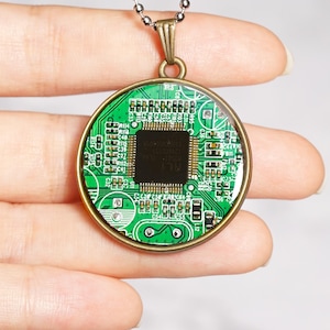 Techie necklace, REAL Circuit board necklace, Computer geek gift, recycled computer motherboard, recomputing, gift for her, christmas gift