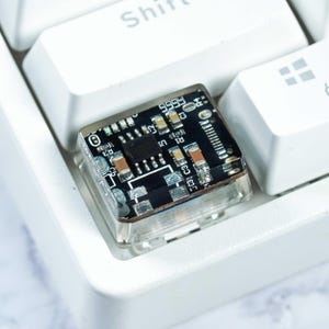1.25u Black Circuit Board Keycap, Window Button/ Alt Artisan Resin Keycap for MX Cherry Switches Mechanical Keyboard, Gift for Him