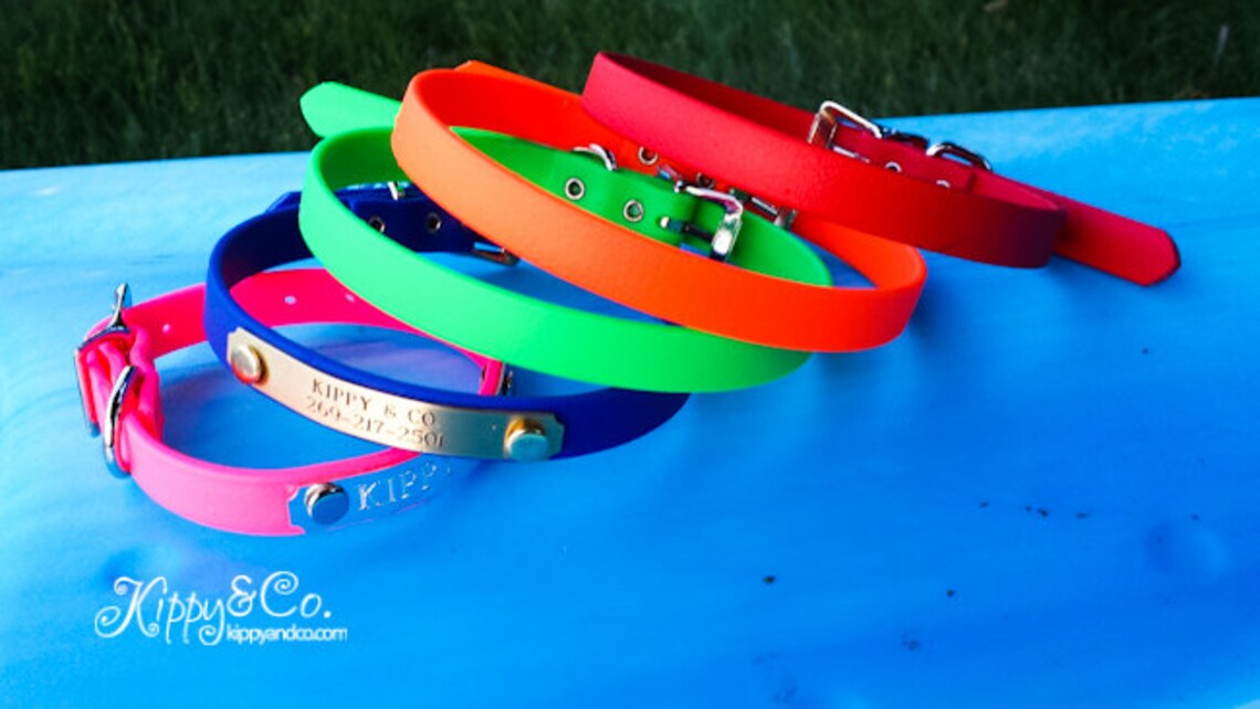 Waterproof Personalized Dog Collar Small Waterproof Collar Etsy