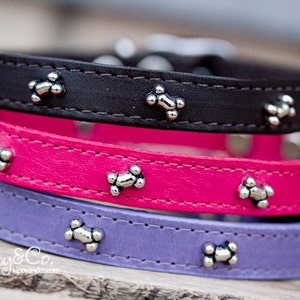 Dog Collar Leather, Small Dog Collar, Soft Leather Collar, Custom Dog Collar, Thin Leather Collar, Small Collar, Real Leather Collar