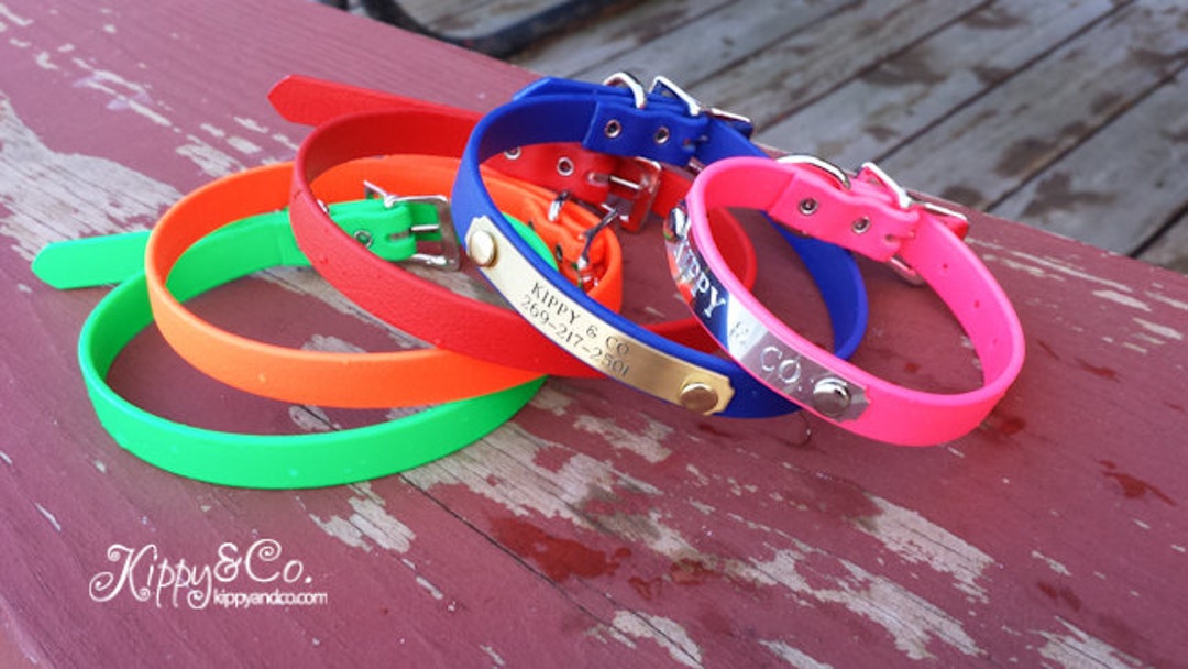Waterproof Personalized Dog Collar, Small Collar, Waterproof Collar, Small Pet Collar