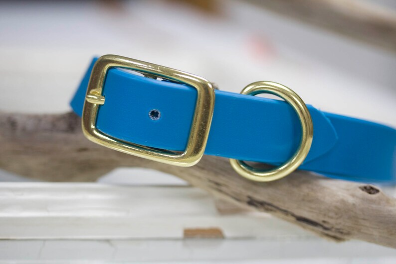 Waterproof Biothane Dog Collar with Nameplate, Odorless, Handmade image 5