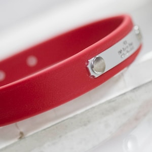 Waterdichte halsband met gegraveerde naam, jacht- en sporthond, stankbestendig, vuilafstotend, zwemhalsband, rotbestendig, 3/4 inch breed