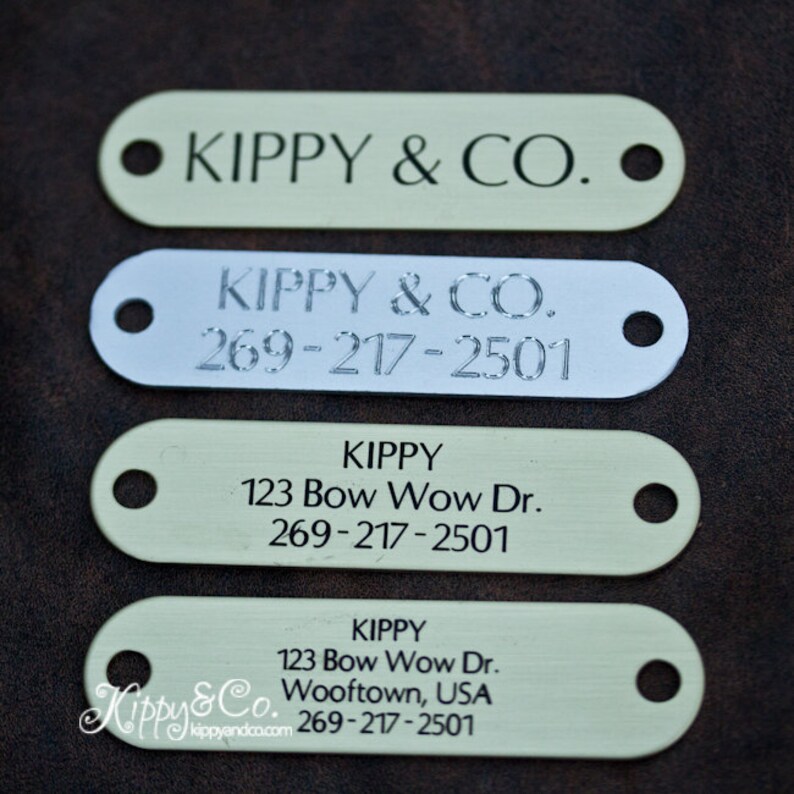 Dog Collar Personalized, Dog Collar Personalized Leather Dog Collar, Engraved Name Plate Dog Collar, Personalized Leather Dog Collar image 5