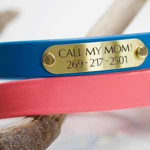 Waterproof Biothane Dog Collar with Nameplate, Odorless, Handmade image 8