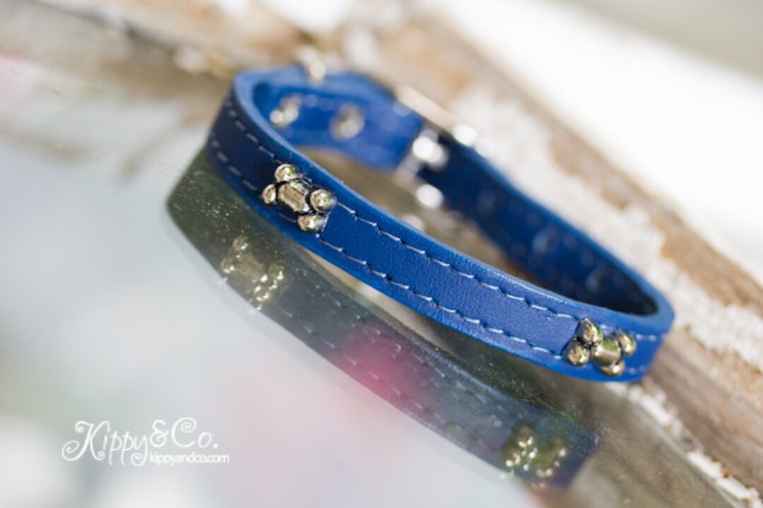 Teacup Dog Collar, Leather Dog Collar, Chihuahua Collar, Cat Collar