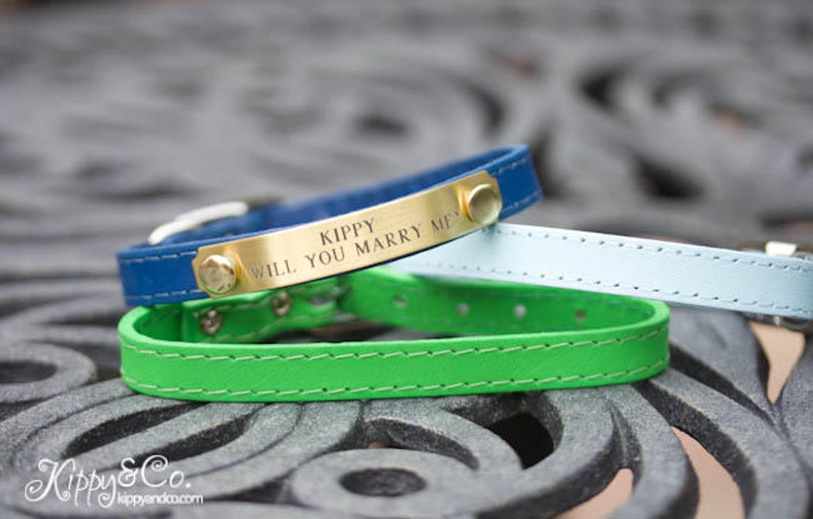 Teacup Dog Collar Small Leather Dog Collar Chihuahua Teacup Etsy