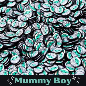 Halloween Mummy Polymer Clay Slices Cute Sprinkles for Resin Slime Decoden Decorating Polymer Clay Projects DIY Gifts Perfect for Halloween