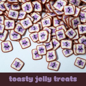 Grape Jelly Toast Cuties Polymer Clay Mix for Resin, Slime, Decoden, Nail Art & More
