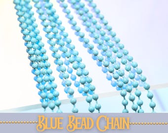 Pastel Pink Rose Ball Chain Necklace - 24 Inches Long - 4 Chains With ...