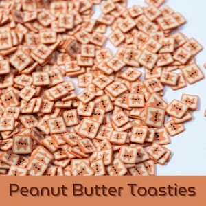 Peanut Butter Toast Cuties Polymer Clay Sprinkles - Resin, Tumblers, Slime, Decoden, Shaker Cards, Nail Art & More