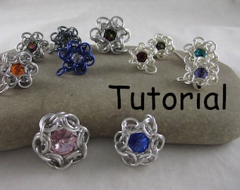 Chainmaille Tutorial - Tricksy© - Chainmaille captured crystal pendants - a Looner Creations tutorial - Jewelry making tutorial
