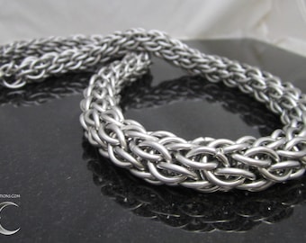 Chainmaille ketting - Chainmaille ketting voor stevige edelstaal Viking snoer - RVS sieraden