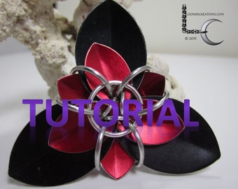 Chainmaille Tutorial - Looner Creations Trillium Scale Flower Chainmaille tutorial - Jewelry Making Tutorial - DIY