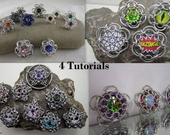 Chainmaille Tutorials - 4 Looner Creations Original Chainmaille Capture Tutorials - Jewelry making tutorials - Pendant Tutorials