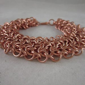 Chainmaille Bracelet - Copper Chainmaille - Copper jewelry - Copper bracelet - Copper Steampunk jewelry - Unisex